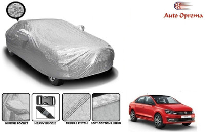 Auto Oprema Car Cover For Volkswagen Vento (With Mirror Pockets)(Silver)