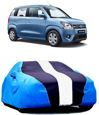VIRMANG Car Cover For Maruti Suzuki WagonR (With Mirror Pockets)(Blue)