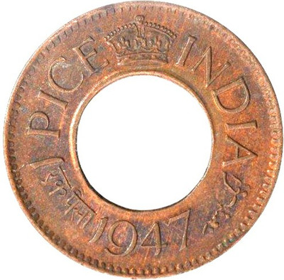 Klowage George VI-1 Pice 1947 Medieval Coin Collection(1 Coins)