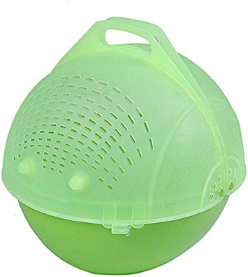 NITS VENTURE Storage Basket colander Collapsible Colander(Green Pack of 1)