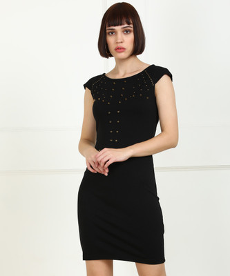 Elle Women Sheath Black Dress