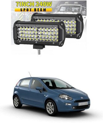 PRTEK Fog Light/Led bar/Work Light White 240 Watts 2pcs Universal Fitting Bikes and Cars 56 Headlight Car LED for Fiat (12 V, 12 W)(Punto, Pack of 2)