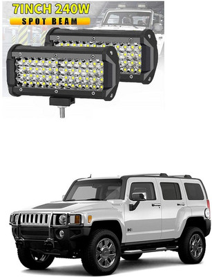 PRTEK Fog Light/Led bar/Work Light White 240 Watts 2pcs Universal Fitting Bikes and Cars 66 Headlight Car LED for GM (12 V, 12 W)(Hummer H3, Pack of 2)