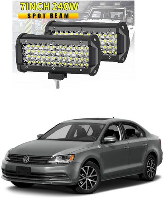PRTEK Fog Light/Led bar/Work Light White 240 Watts 2pcs Universal Fitting Bikes and Cars 255 Headlight Car LED for Volkswagen (12 V, 12 W)(Jetta, Pack of 2)