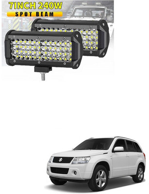 PRTEK Fog Light/Led bar/Work Light White 240 Watts 2pcs Universal Fitting Bikes and Cars 132 Headlight Car LED for Maruti Suzuki (12 V, 12 W)(Grand Vitara, Pack of 2)