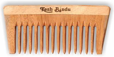 KeshBindu Neem Wood Combs 100% Handmade, Anti- Dandruff Wooden Comb