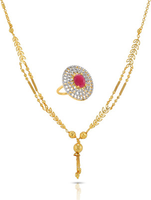 Charms Alloy Gold-plated Gold Jewellery Set(Pack of 1)