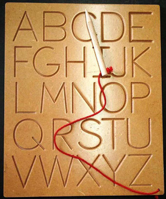 Ashmi Alphabet Writing Practice Wooden Boards - Write and Correct Way for learning kids(Brown)