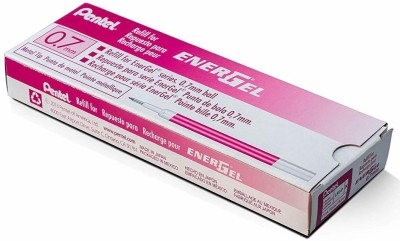 PENTEL Roller ball Gel Pen Refill(Pack of 12, Ink Color - Pink)