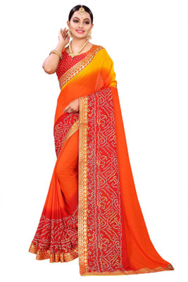 72% OFF on Kanooda Prints Printed Bandhani Georgette Saree(Orange) 72% OFF on Kanooda Prints Printed Bandhani Georgette Saree(Orange)