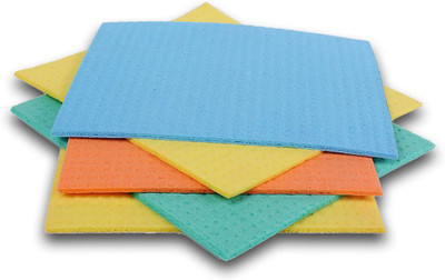 PITRADEV Cellulose Kitchen Sponge Wipe Large - Wip n shine Sponge Sponge Wipe(Medium, Pack of 5)