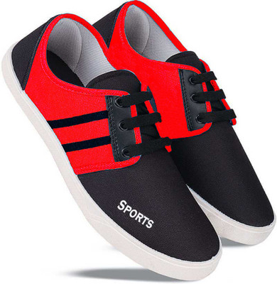 World Wear Footwear 5011-Latest Collection Stylish Casual Loafer Sneakers Shoes For Men Sneakers For Men(Red)