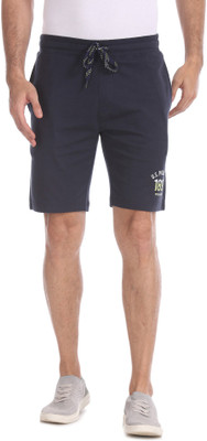 U.S. POLO ASSN. Solid Men Dark Blue Basic Shorts