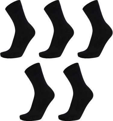 VICINITY Men Solid Mid-Calf/Crew(Pack of 5)