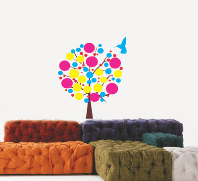 Sticker Hub 70 cm Beautiful Abstract Design Wall Sticker 70cm x 54cm Self Adhesive Sticker(Pack of 1)