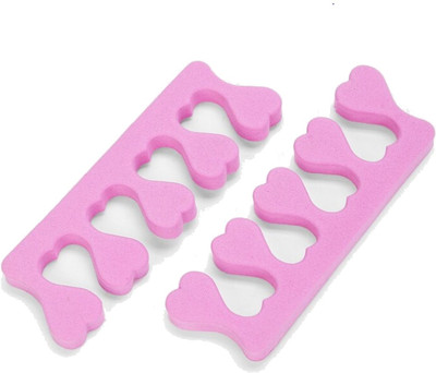 Vinayakart 5 Pairs Heart Shape Soft Sponge Foam Finger Toe Separator Tool ( Pink )(Pack Of 2)