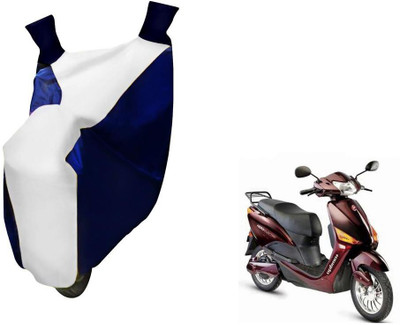 WolkomHome Two Wheeler Cover for Hero(Electric, Blue, White)