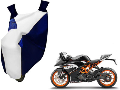 WolkomHome Two Wheeler Cover for KTM(Duke 200, Blue, White)