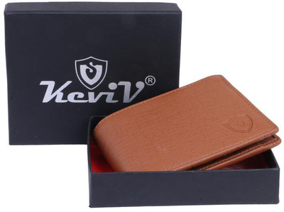 Keviv Men Casual Brown Artificial Leather Wallet(7 Card Slots)