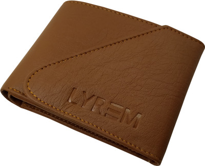 LYREM Men Casual Brown Artificial Leather Wallet(6 Card Slots)