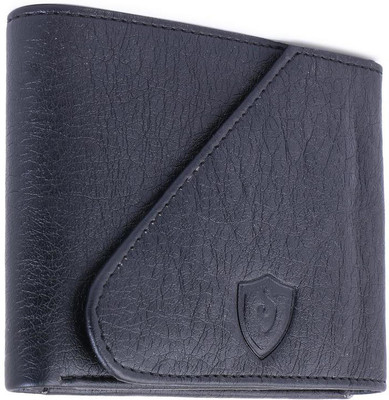 Keviv Men Casual Black Artificial Leather Wallet(2 Card Slots)
