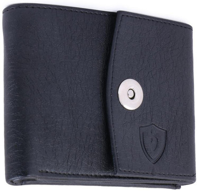 Keviv Men Casual Black Artificial Leather Wallet(7 Card Slots)