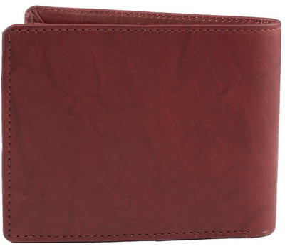 Keviv Men Casual Maroon Genuine Leather Wallet(5 Card Slots)