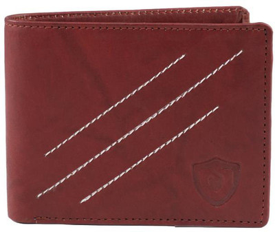 Keviv Men Red Genuine Leather Wallet(10 Card Slots)