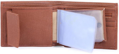 Keviv Men Casual Brown Artificial Leather Wallet(10 Card Slots)
