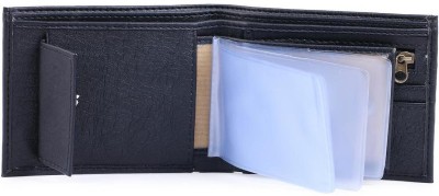 Keviv Men Casual Black Artificial Leather Wallet(3 Card Slots)