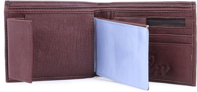 Keviv Men Casual Brown Artificial Leather Wallet(10 Card Slots)