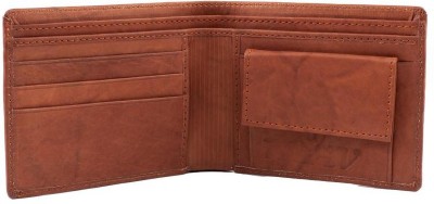 Keviv Men Casual Brown Genuine Leather Wallet(5 Card Slots)