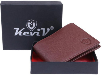 Keviv Men Casual Maroon Artificial Leather Wallet(7 Card Slots)