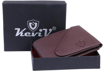 Keviv Men Casual Brown Artificial Leather Wallet(10 Card Slots)