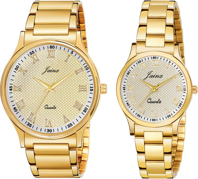 JAINX Premium Golden Chain Analog Watch  - For Couple