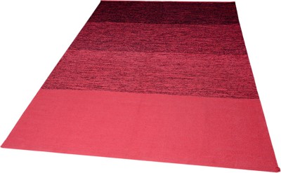 Saral Home Pink Cotton Dhurrie(5 ft,  X 7 ft, Rectangle)