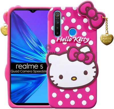 Sunshine Back Cover for Realme Narzo 10, Realme 5, Realme 5i, Realme 5s(Pink, Flexible)