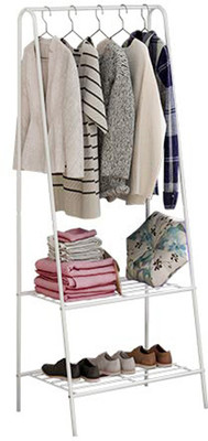 House of Quirk Steel Floor Cloth Dryer Stand SS_TRIANGULAR_CLOTHES_SHOE_RACK_WHI(3 Tier)