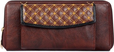 The CLOWNFISH Casual, Party Brown  Clutch