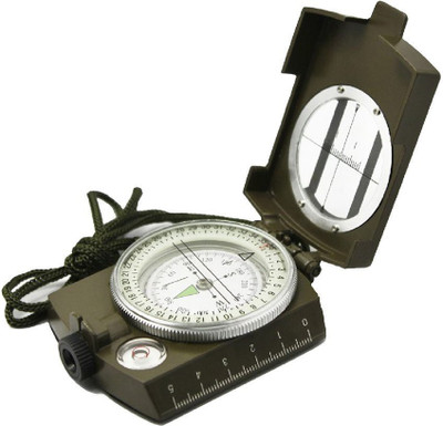 ZIGLY Multifunction Military Army Metal Sighting Compass Compass(Brown)