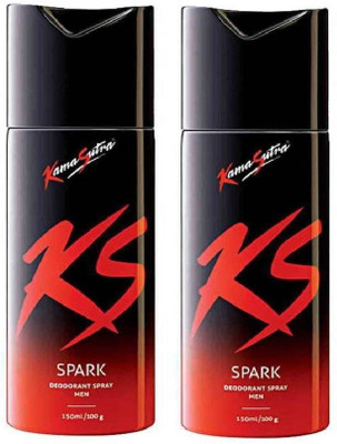 KS 2 SPARK Deodorant Spray  -  For Men(150 ml, Pack of 2)
