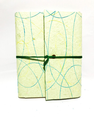 Cutrunn Hand Made A5 Diary Unrulled 100 Pages(Green)