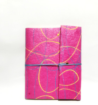 Cutrunn Hand Made A5 Diary Unrulled 100 Pages(Pink)