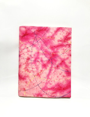 Cutrunn Hand Made A5 Diary Unrulled 100 Pages(Pink, Multicolor)