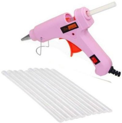 Eurospa Pink with 10 Glue Stick Standard Temperature Corded Glue Gun(7 mm)