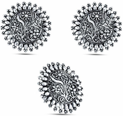 YELLOW CHIMES Oxidised Silver Silver Silver Jewellery Set(Pack of 1)