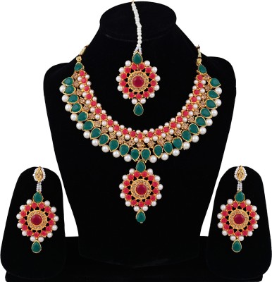 Darsha Collections Alloy Gold-plated Multicolor Jewellery Set(Pack of 1)