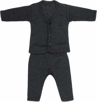 Corp Wed Top - Pyjama Set For Baby Boys & Baby Girls(Grey, Pack of 1)