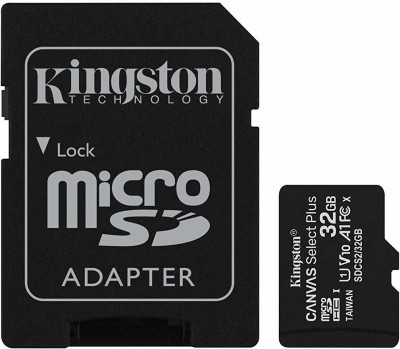KINGSTON Canvas Select Plus A1 32 GB MicroSDHC Class 10 100 MB/s  Memory Card(With Adapter)