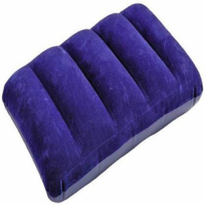 srt creation Polyester Fibre Solid Travel Pillow Pack of 1(Blue)